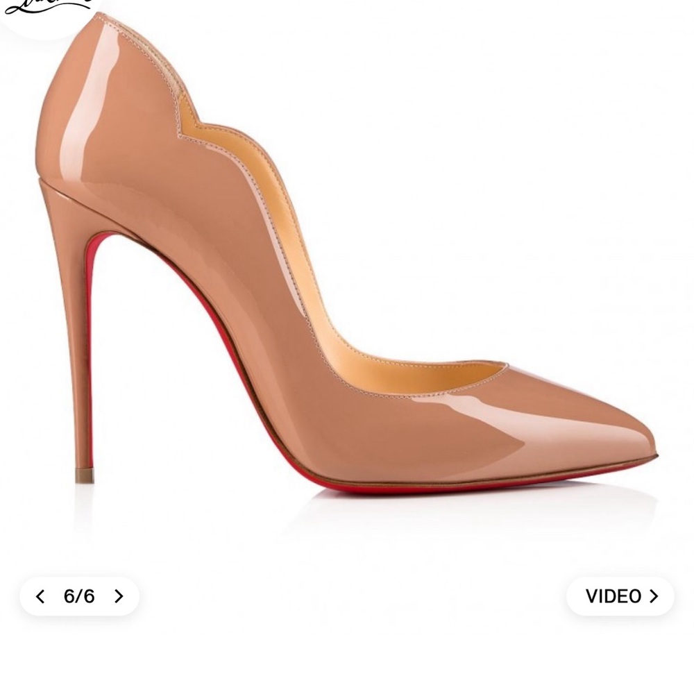 Christian Louboutin Hot Chick 100mm Pump in Patent Leather - Blush color size 38